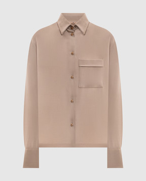 Ermanno Scervino Бежевая рубашка из шерсти D492K387YXJ