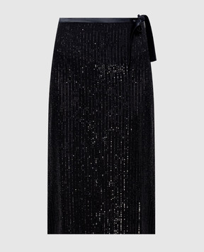 Peserico Чорна спідниця з паєтками E0532106807