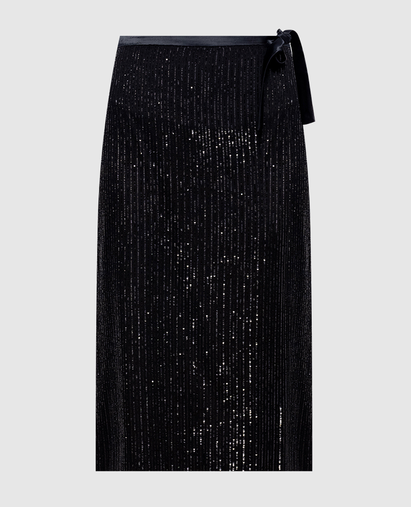 Черная юбка с пайетками