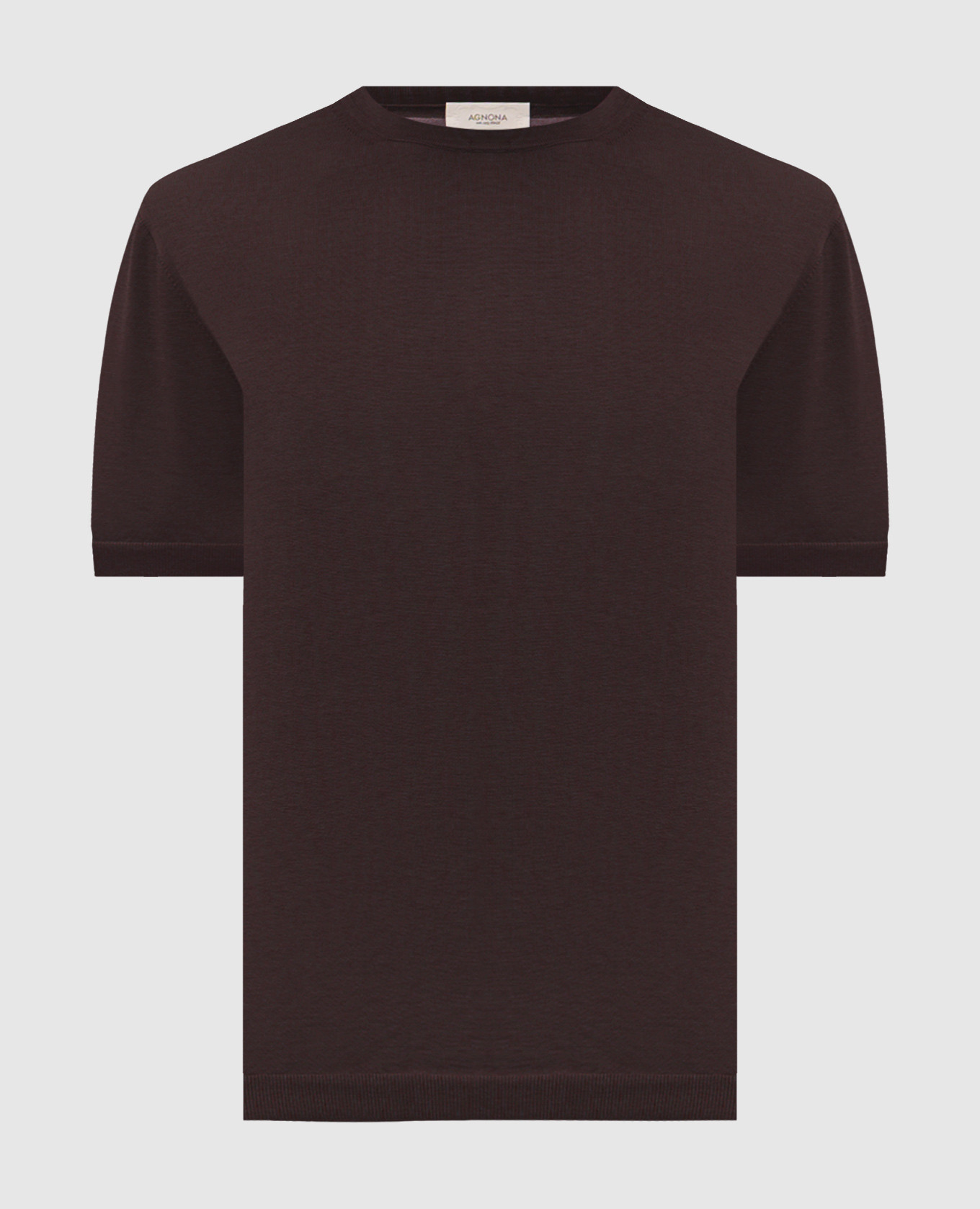 Коричневая футболка с шелком