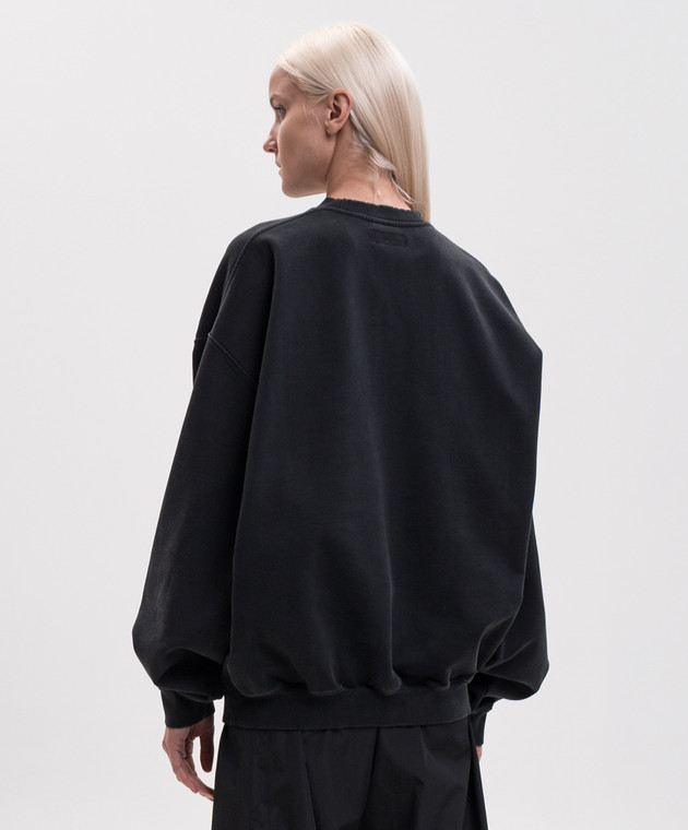 Vetements Чорний світшот з принтом MH27CN203B зображення 4