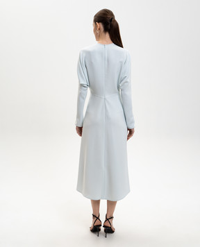 Victoria Beckham Блакитна сукня міді Dolman 1126WDR005231A