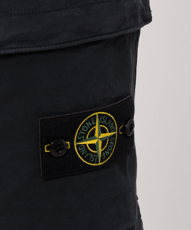 Stone Island Темно-синий карго с патчем логотипа L2S153100032S0A10 изображение 5