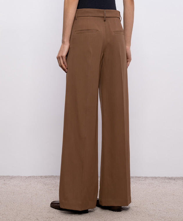 Brunello Cucinelli Коричневые брюки с шерстью MP548P8884 изображение 4