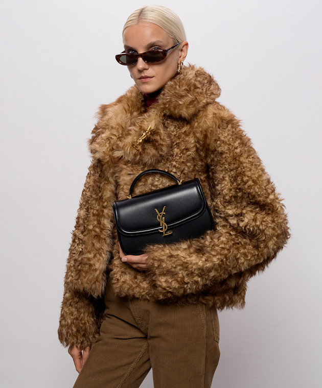 Saint Laurent Чорна шкіряна сумка-седл SOLFERINO A002L50SX0W зображення 2