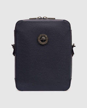 Stefano Ricci Синяя кожаная сумка с эмблемой в виде головы орла ND233GTURE