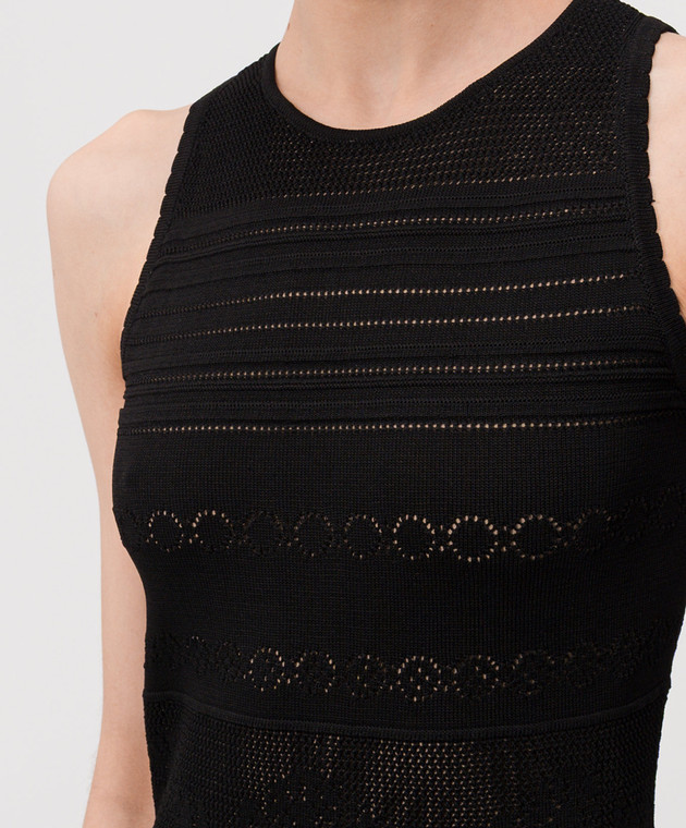 Twinset Черное платье в узор 261TT3291 изображение 5