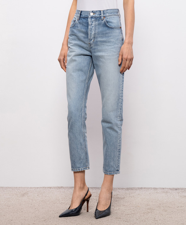 Saint Laurent Голубые джинсы с эффектом потертости 813269Y35AQ изображение 3