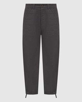 Brunello Cucinelli Сірі штани з льону MH248S2470