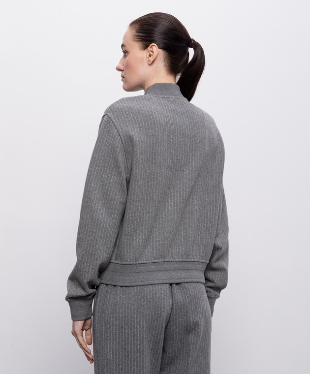 Mackage Сірий бомбер в смужку JUNIPERK зображення 4