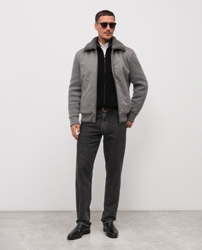 Cashmere&Whiskey Чорний кардиган з кашеміру MU7931307341PF