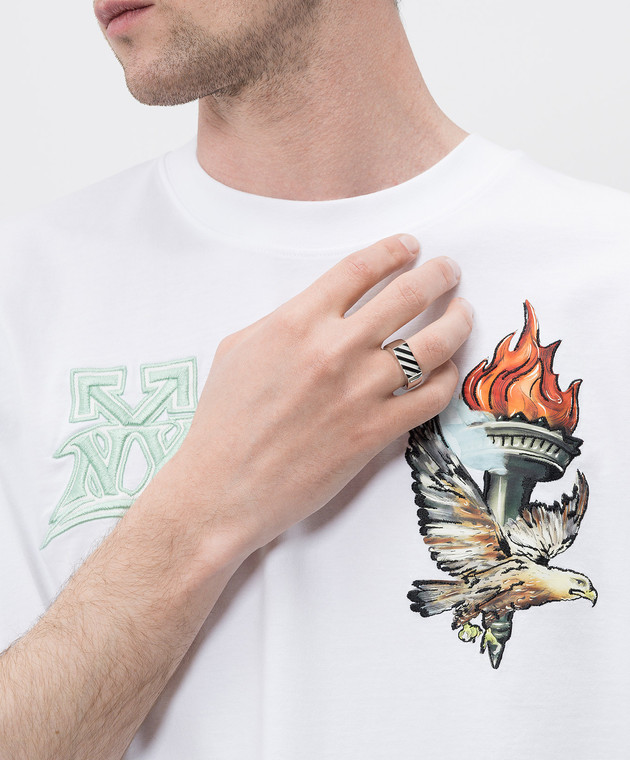 Off-White каблучка з емблемою Diag OMOC07NC99MET001 зображення 2