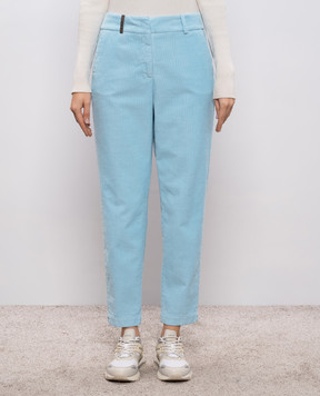 Peserico Голубые вельветовые штаны P04763T303277