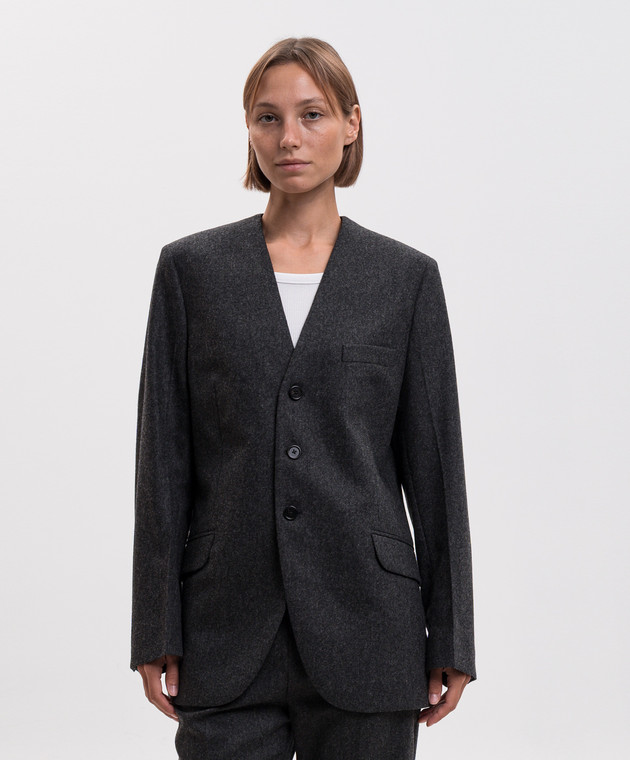 Jil Sander Сірий жакет з вовни J02BN0261J40333 зображення 3