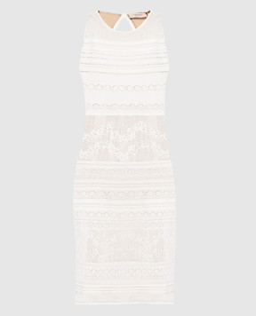 Twinset Сукня кольору айворі у візерунок 261TT3291