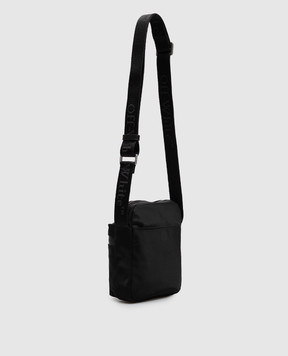 Off-White Чорна сумка з принтом логотипа OWMNQ21F26FB01