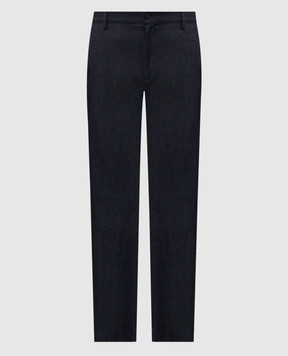 Canali Брюки синего цвета из шерсти AR03472V91675