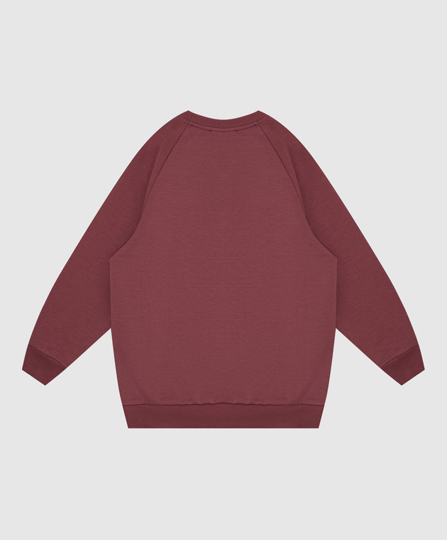 Balmain Детский бордовый свитшот BZ4I50Z37281214 изображение 2