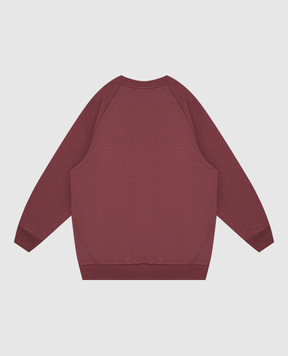 Balmain Дитячий бордовий світшот BZ4I50Z37281214