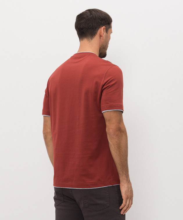 Brunello Cucinelli Теракотова футболка M0B137427 зображення 3
