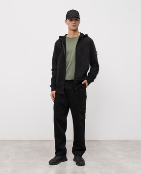 Stone Island Черный карго с логотип патч K2S153100010S0012