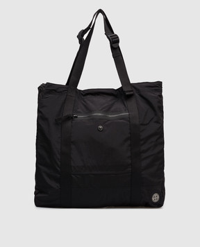 Stone Island Чорна сумка-тоут з логотипом L1S159200012S0251