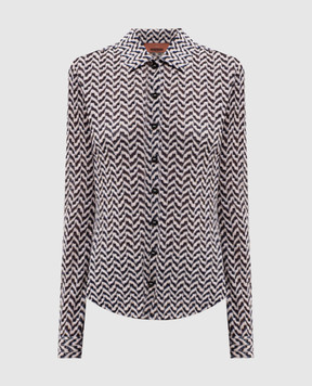 Missoni Бежевая рубашка с шерстью в узор DS26WJ07BR015Q