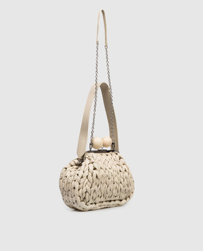 Max Mara Weekend Кожаная сумка цвета айвори Pasticcino WKALIBERO