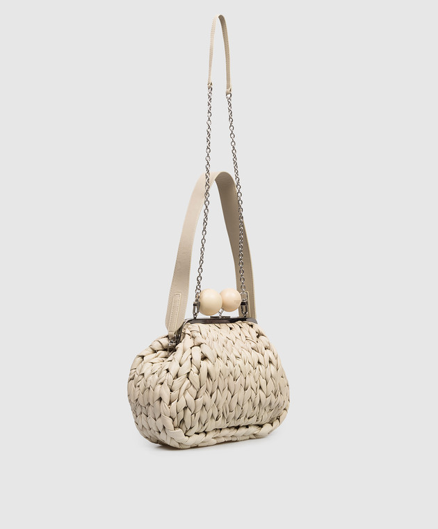 Max Mara Weekend Кожаная сумка цвета айвори Pasticcino WKALIBERO изображение 3