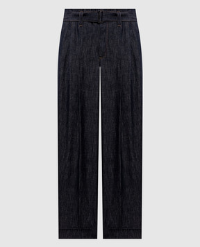 Brunello Cucinelli Синие джинсы с отворотами MP125P4078