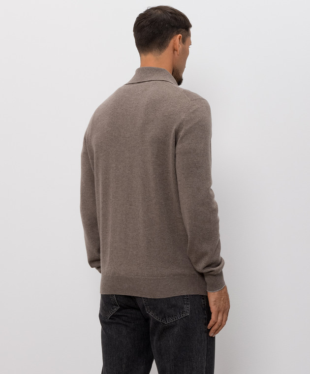Brunello Cucinelli Поло из кашемира коричневого цвета M2200295 изображение 4