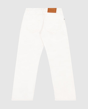 Versace Дитячі білі джинси з патчем логотипа 10183211A16917