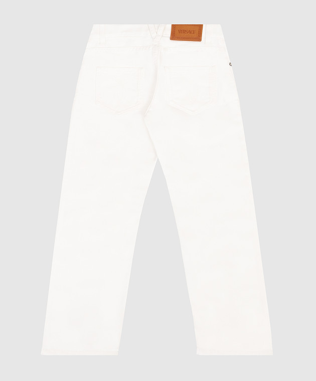 Versace Детские белые джинсы с логотипом 10183211A16917 изображение 2