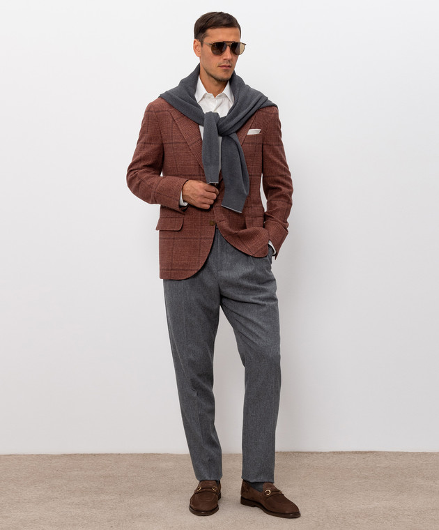 Brunello Cucinelli Біла сорочка у візерунок MY6370621 зображення 2