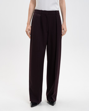 Victoria Beckham Фіолетові штани з вовною 1425WTR002857G