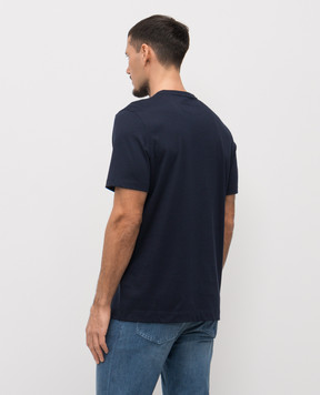 Stefano Ricci Синяя футболка с кашемиром MVH5300100PRYABP