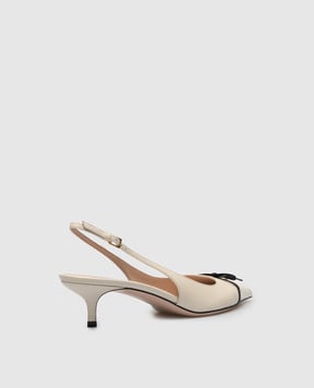 Valentino Белые кожаные слингбеки Bepointy 8W2S0LL3DAL