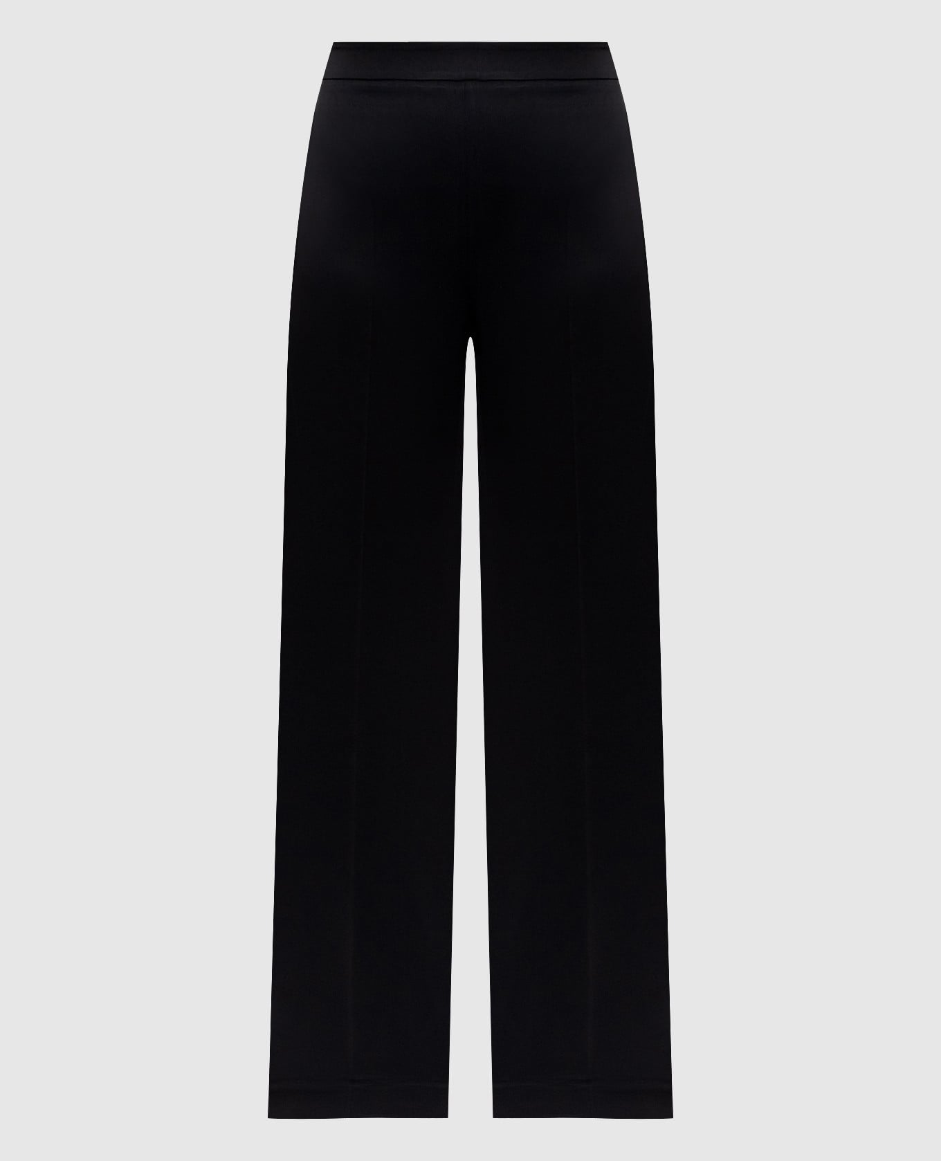 Черные брюки клеш с логотипом