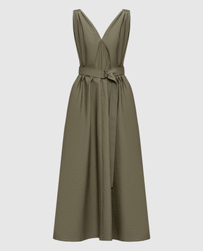 Brunello Cucinelli Зелена сукня міді M0F79A5092