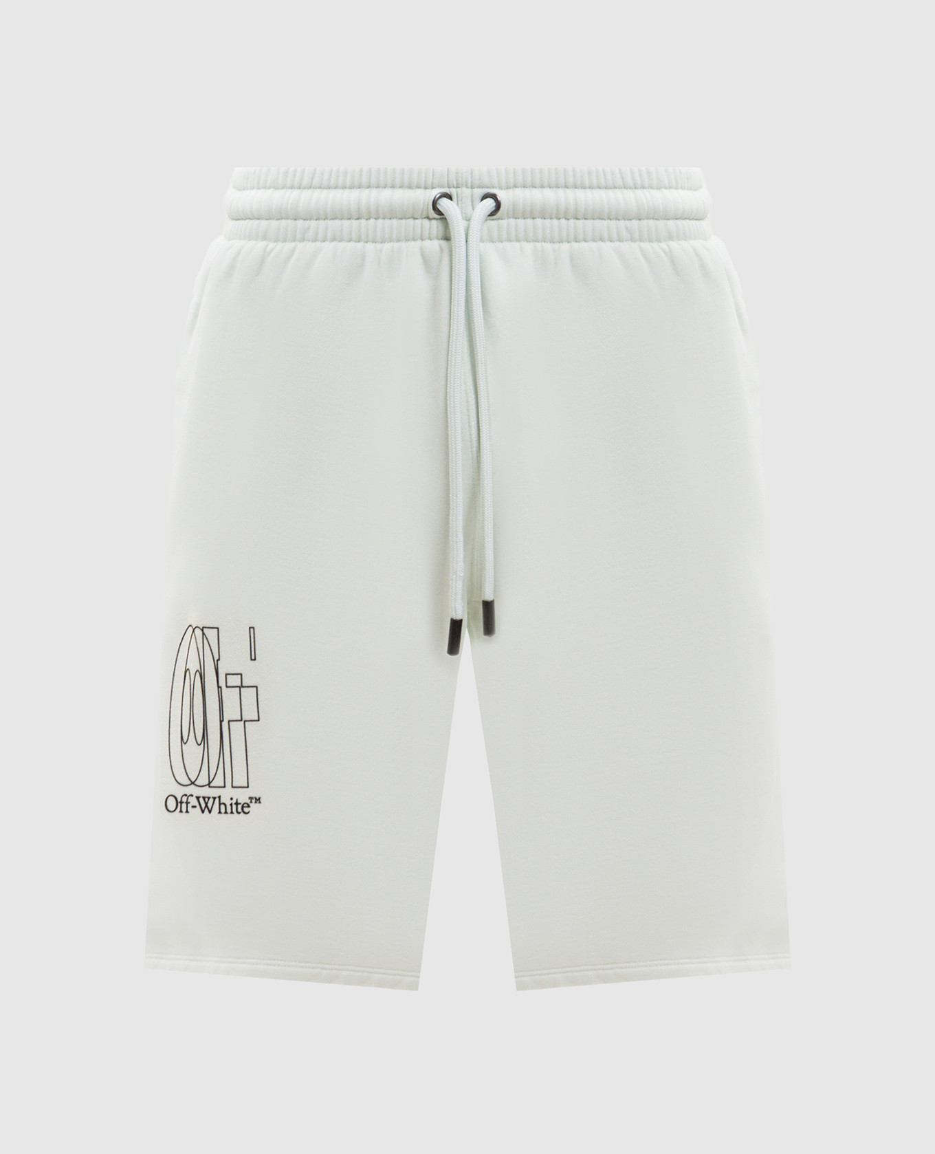 Зеленые шорты с принтом Double Arrow