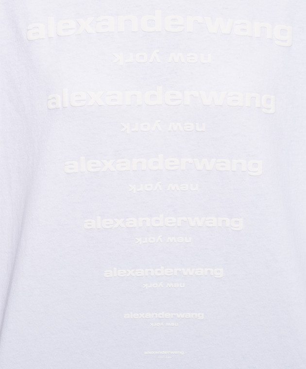 Alexander Wang Белая футболка с логотипом в тон UCC3261924w изображение 5