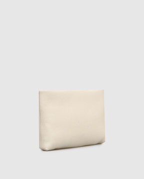 Peserico Бежевый кожаный клатч с цепочкой мониль E38387C0RCC845