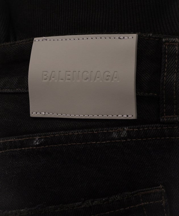 Balenciaga Чорні джинси з патчем логотипа A0093ZTBP47 зображення 5
