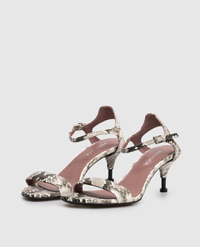 Premiata Шкіряні босоніжки з тисненням під шкіру пітона M7020