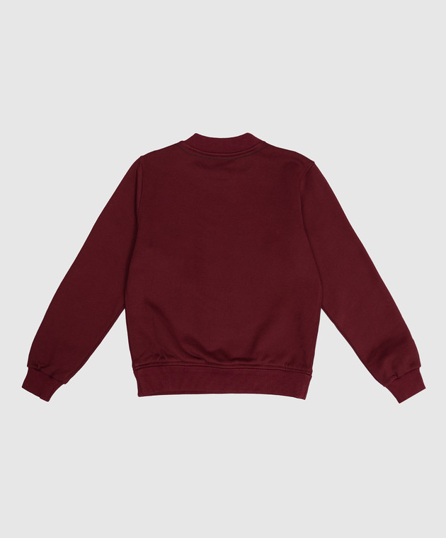 Dolce&Gabbana Детский бордовый свитшот с вышивкой логотипа L4JWKDG7QK026 изображение 2