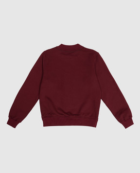 Dolce&Gabbana Детский бордовый свитшот с вышивкой логотипа L4JWKDG7QK026
