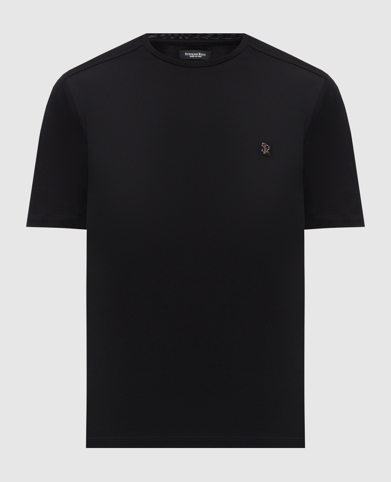 Футболка черная с монограммой логотипа