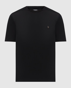 Stefano Ricci Футболка чорна з монограмою логотипа MNH6105140TE0001