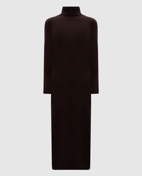 Allude Коричнева сукня з вовни та кашеміру 25517013
