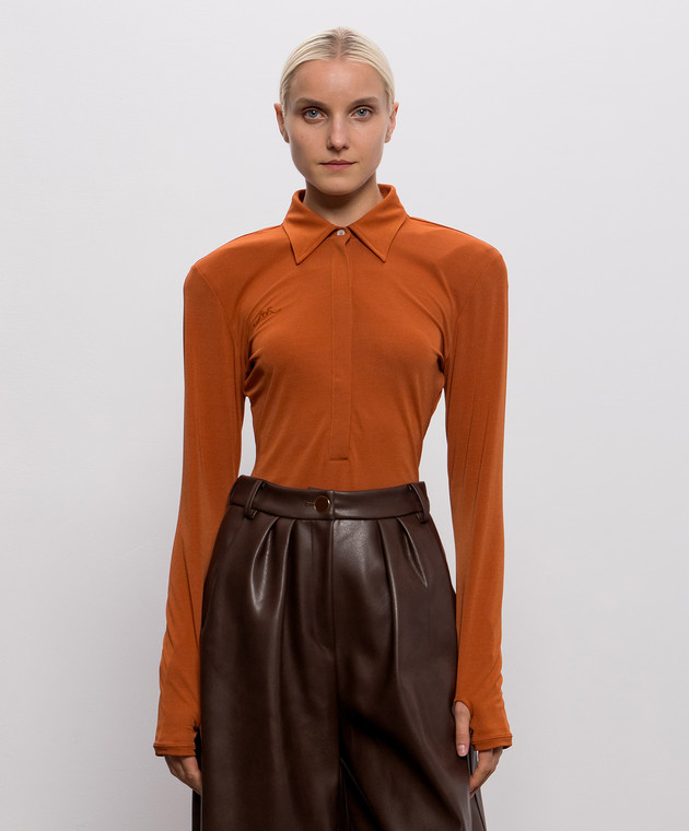 Rowen Rose Коричневое поло RRJ501 изображение 3